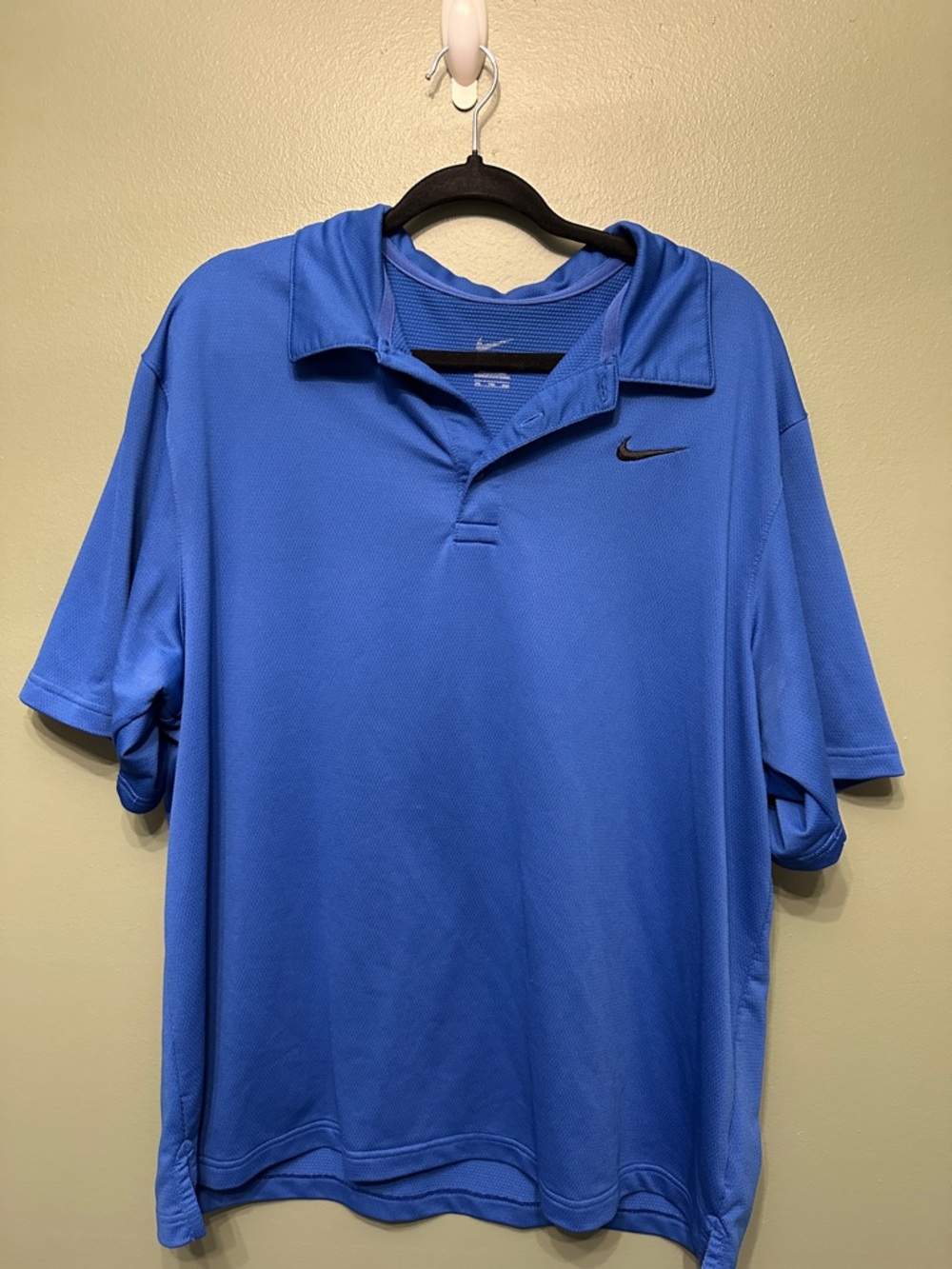 Nike Men’s Short-Sleeve Polo - Royal Blue with Black Swoosh